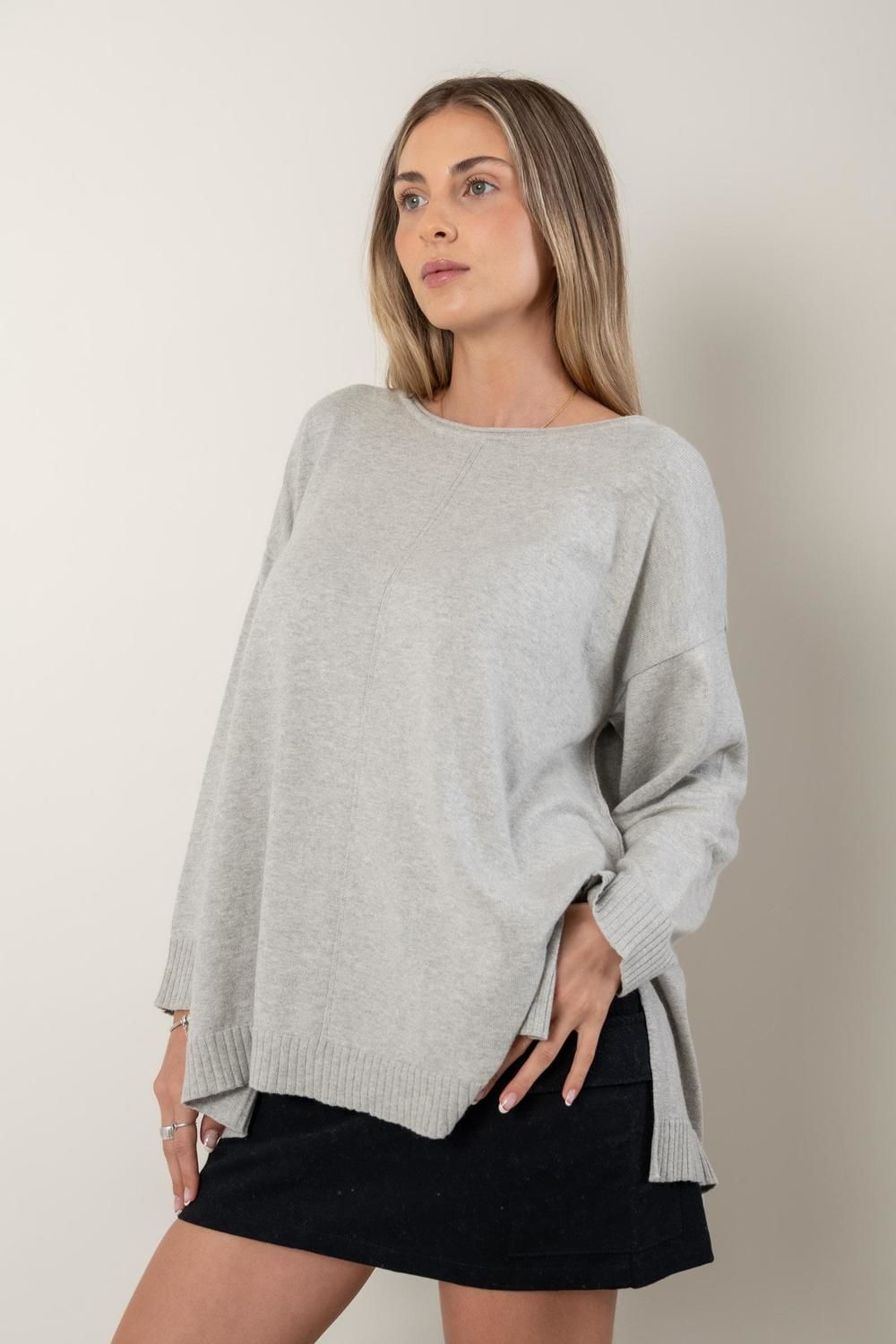 SWEATER DORIS gris talle unico