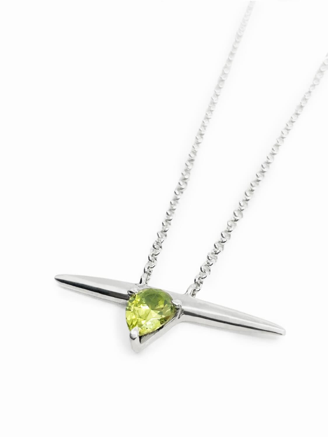Collar Híbrido Peridoto verde talle unico