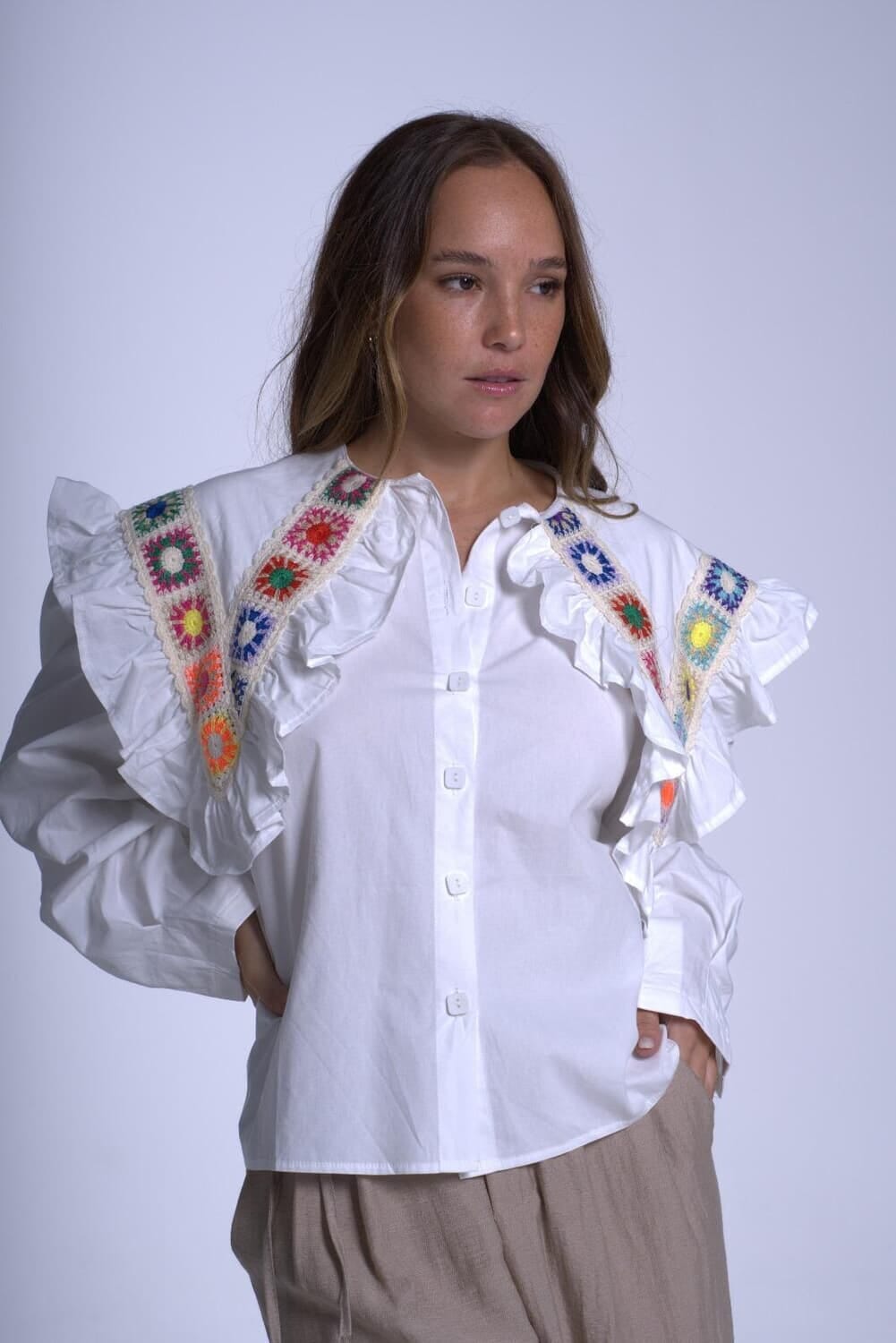 Camisa New Valley blanco talle unico