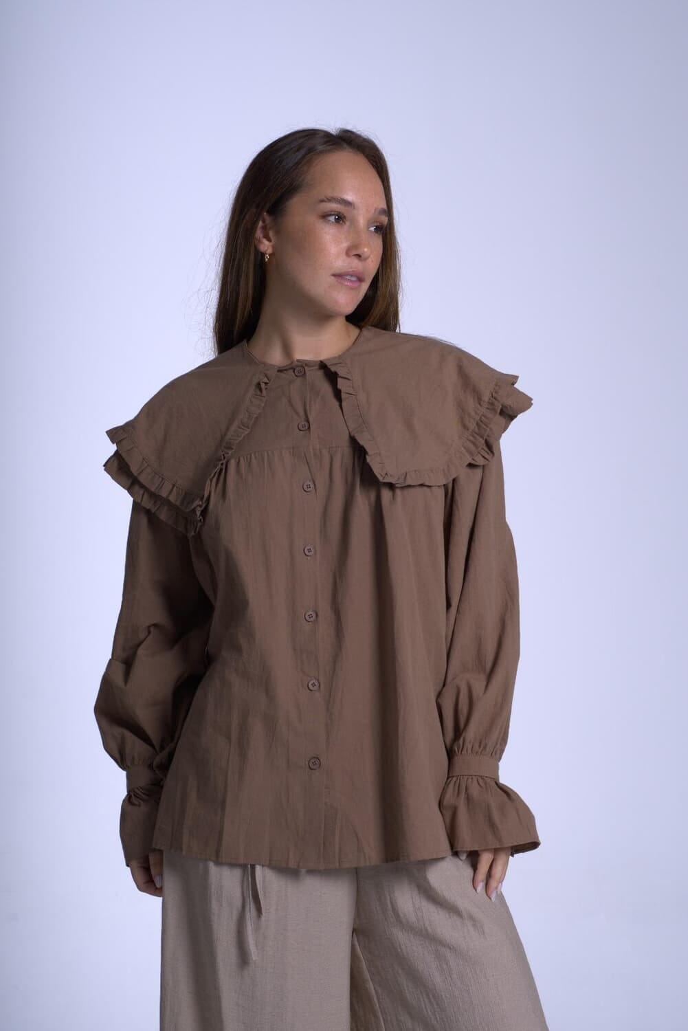 Camisa Marga chocolate talle unico