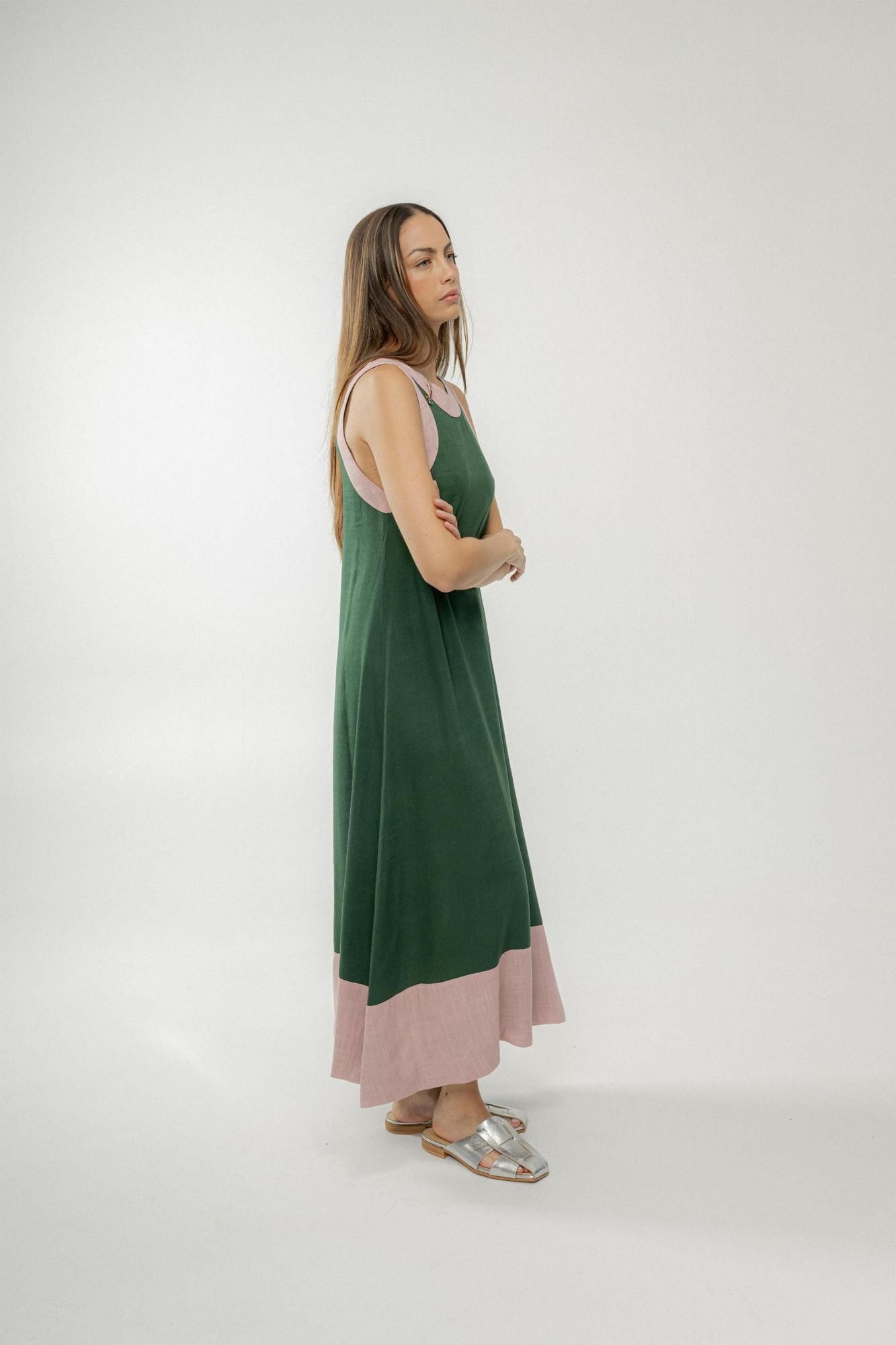 Vestido Acai Long verde m