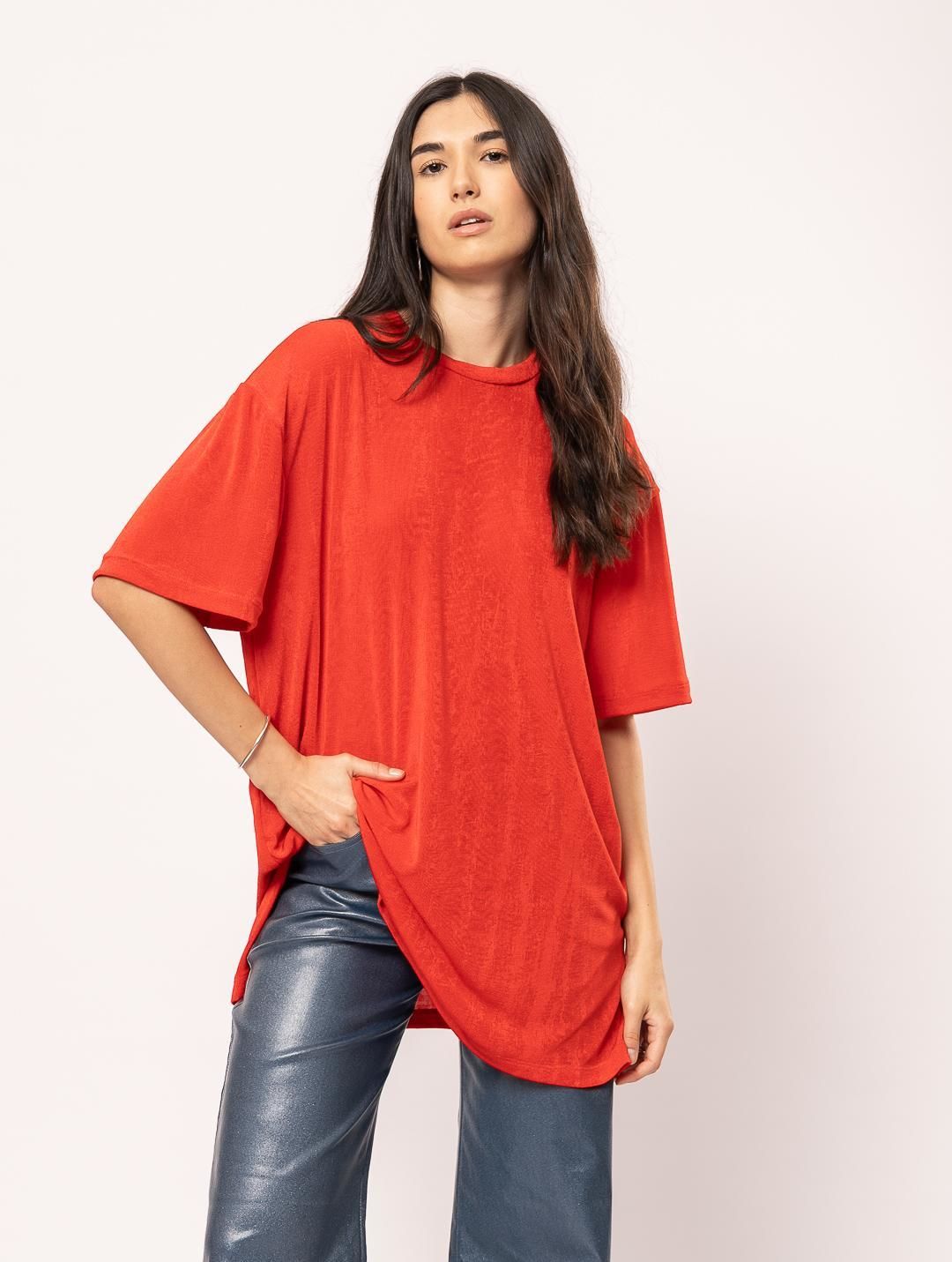 Top Muxi rojo talle unico