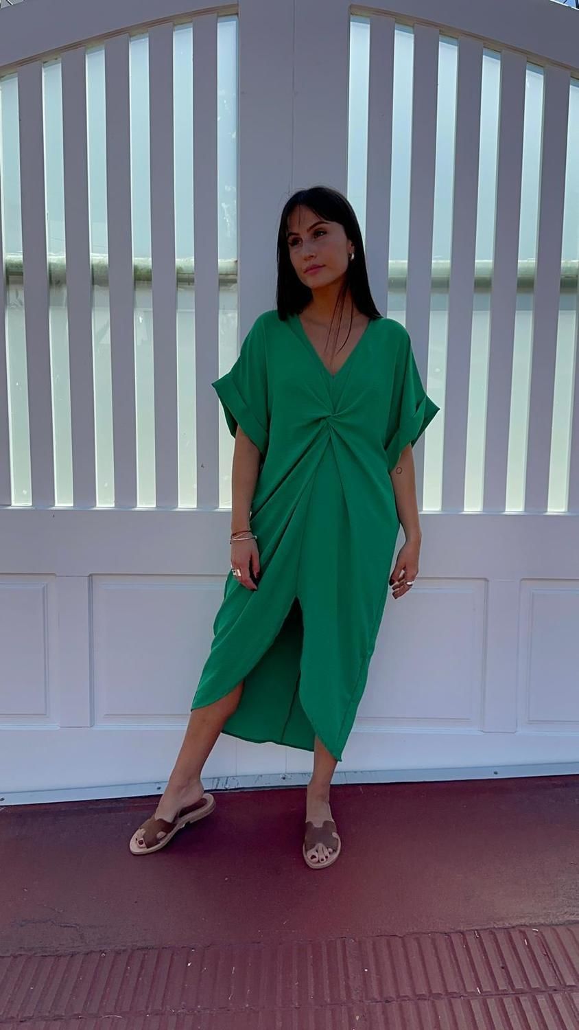 Vestido Megan verde talle unico