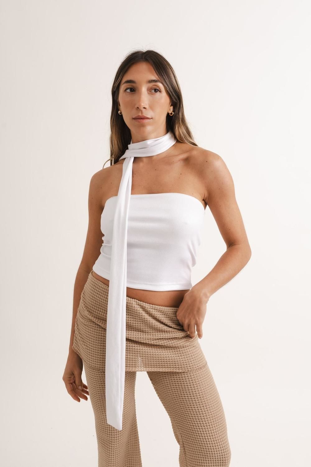 Top Choker plateado s