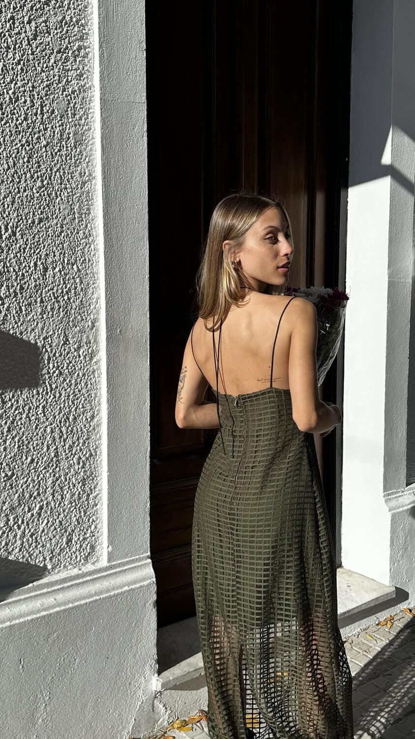 Vestido Taman verde xs