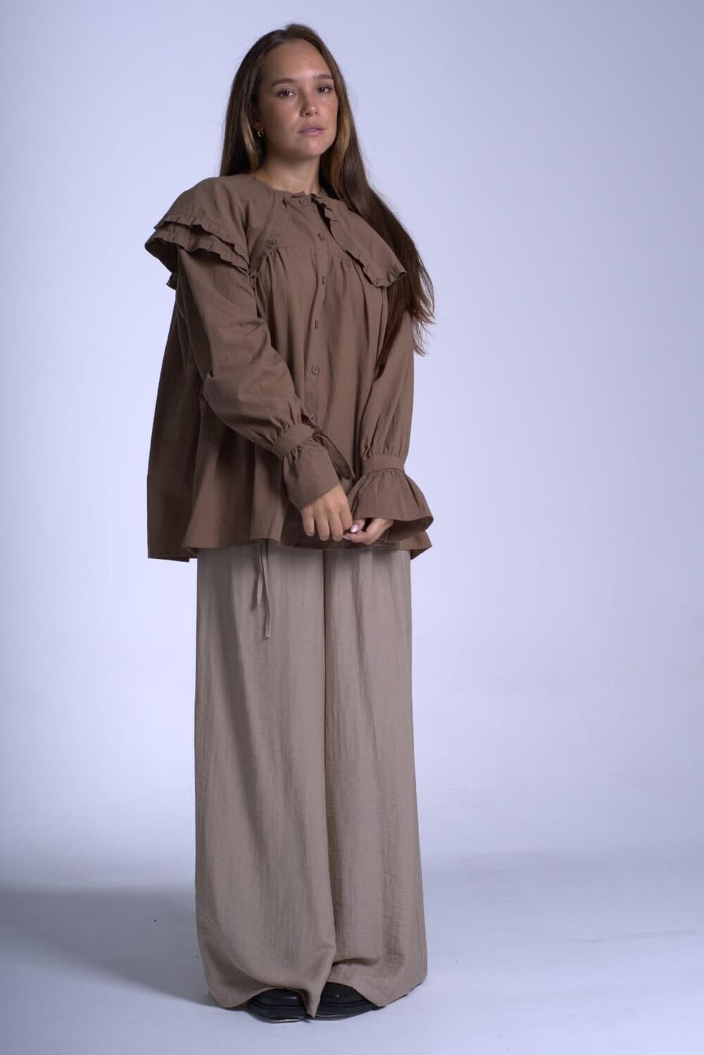 Camisa Marga chocolate talle unico