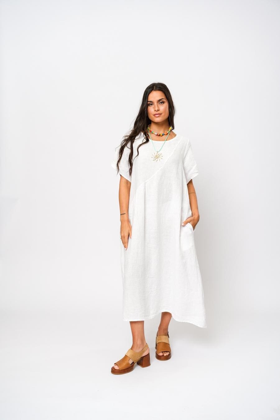 Vestido Andalucia blanco talle unico