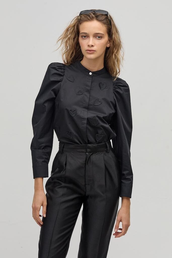 Camisa Cuore en Algodon - Negro negro xs