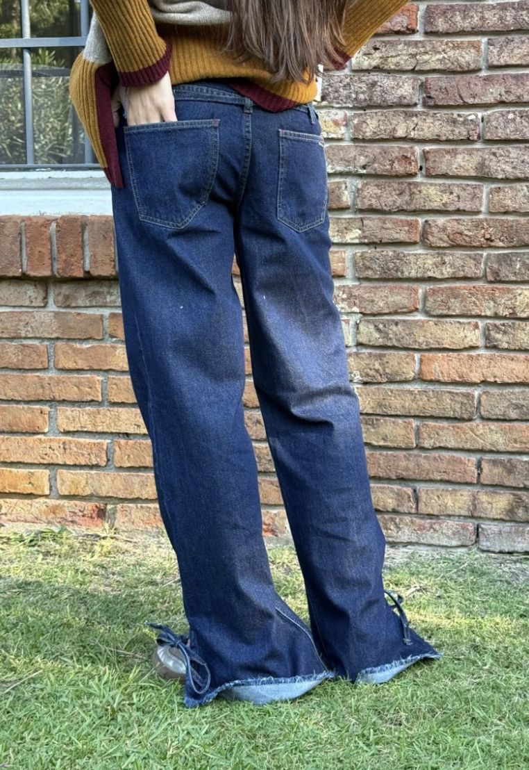 Jean Straight Belt azul 24