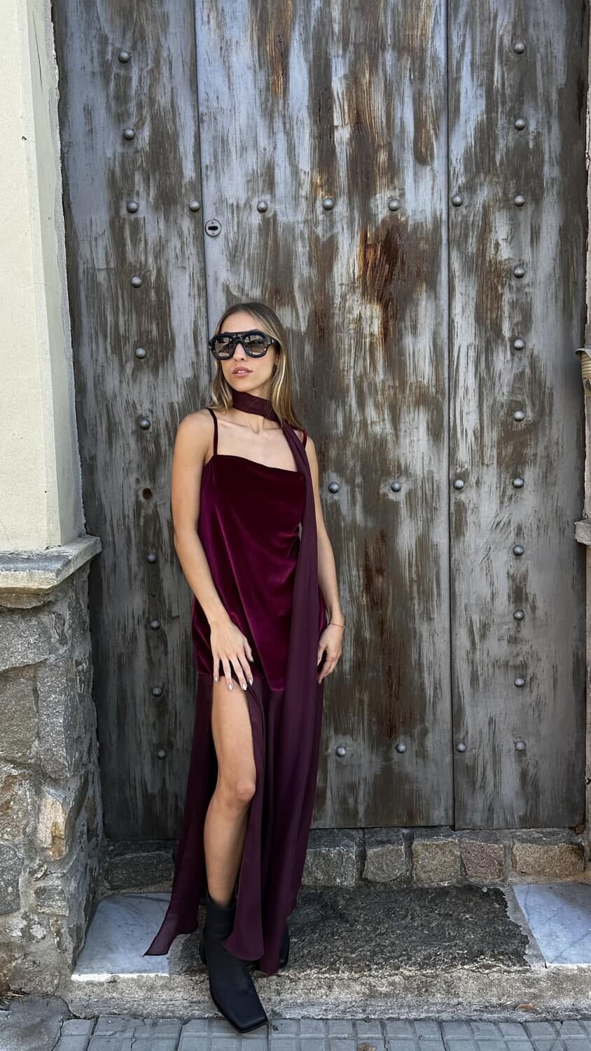 Vestido Martini bordo xs