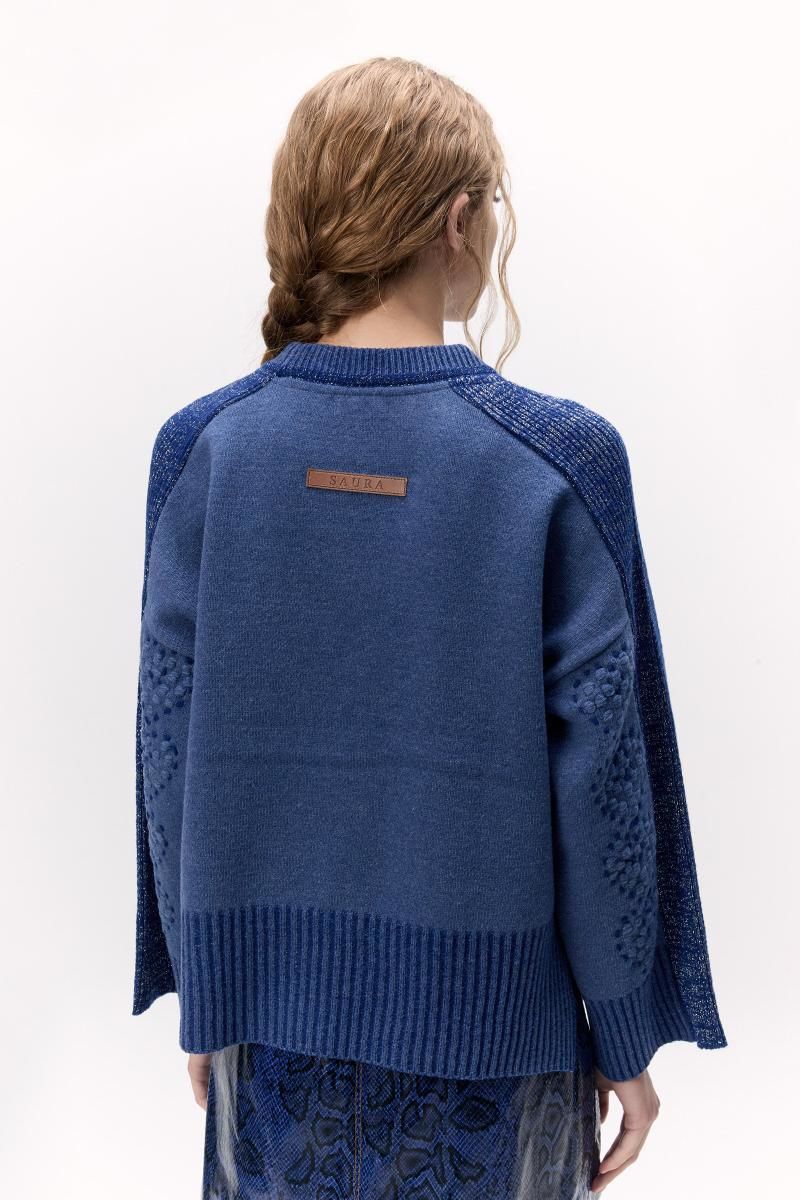 Sweater Cuore azul l