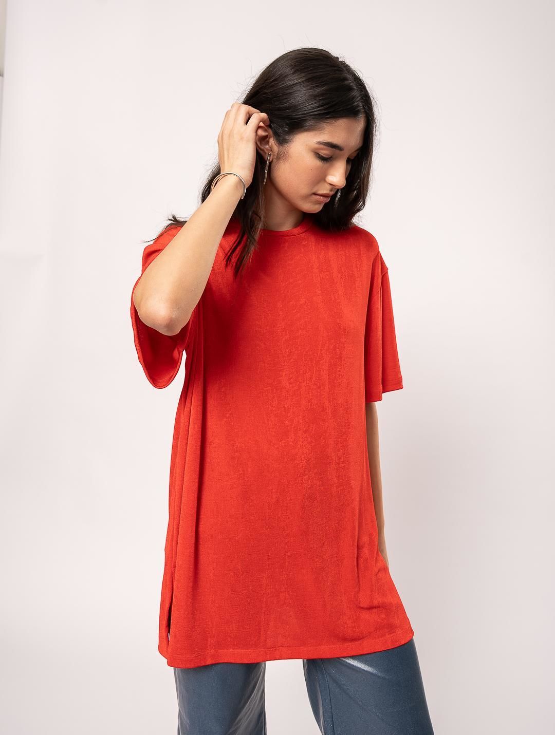 Top Muxi rojo talle unico