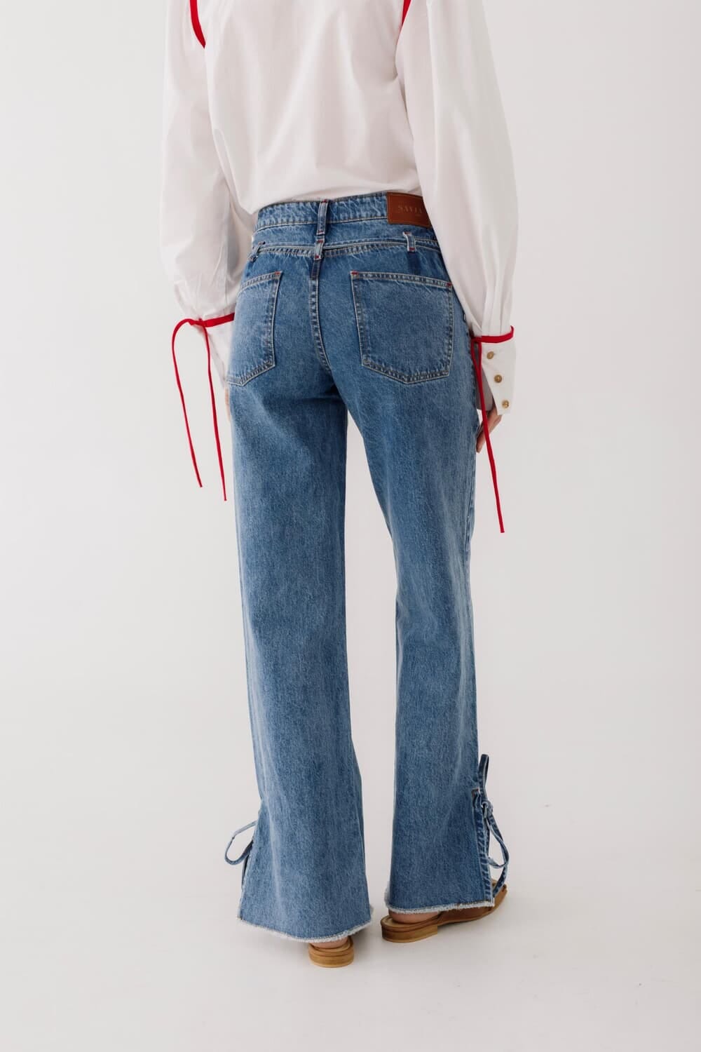 Jean Straight Belt celeste 32
