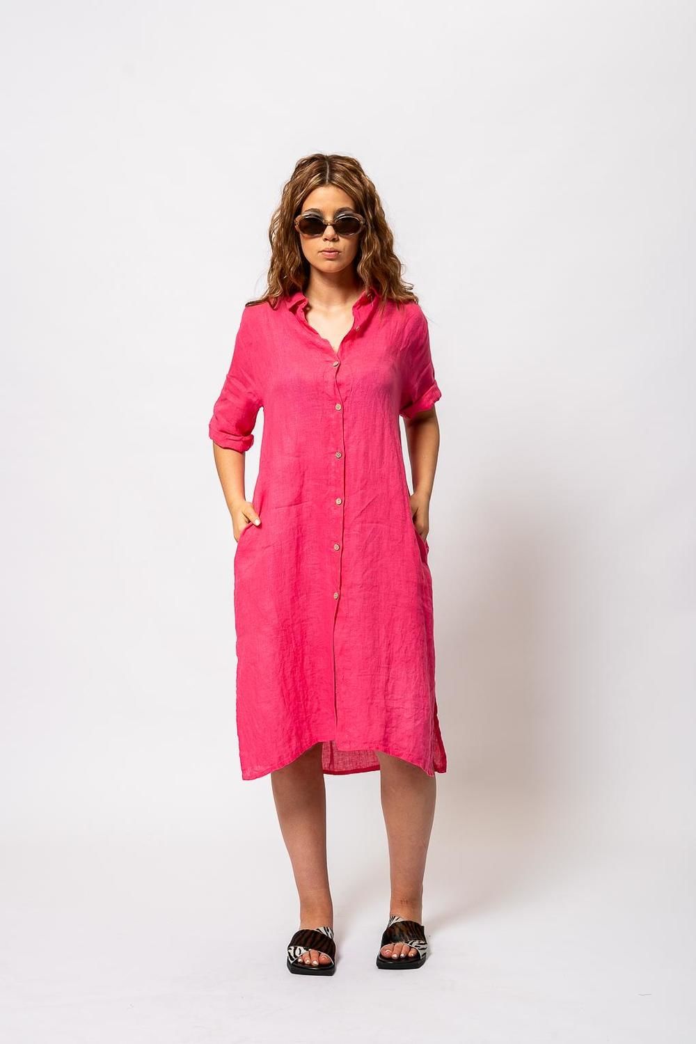 Camisa Pacha fucsia talle unico