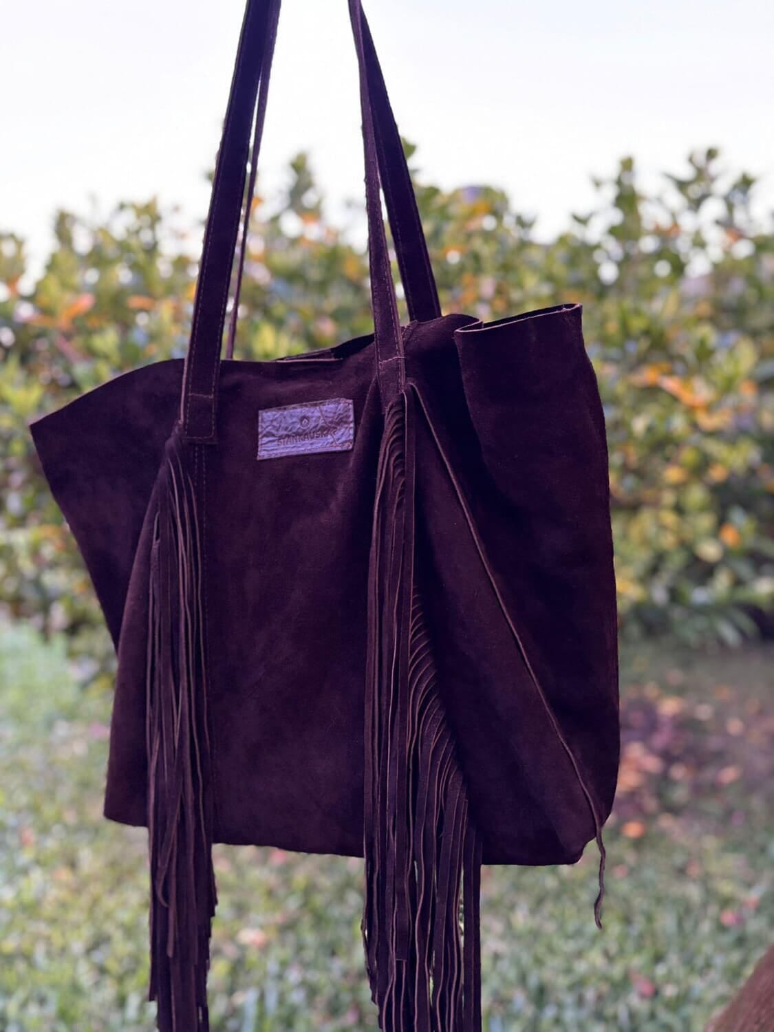 Tote bag sienna fringes marron n/a