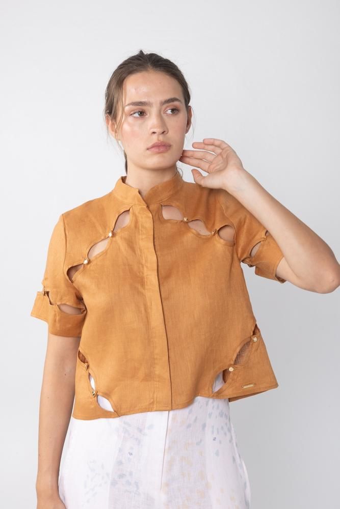 Blusa Aura camel s