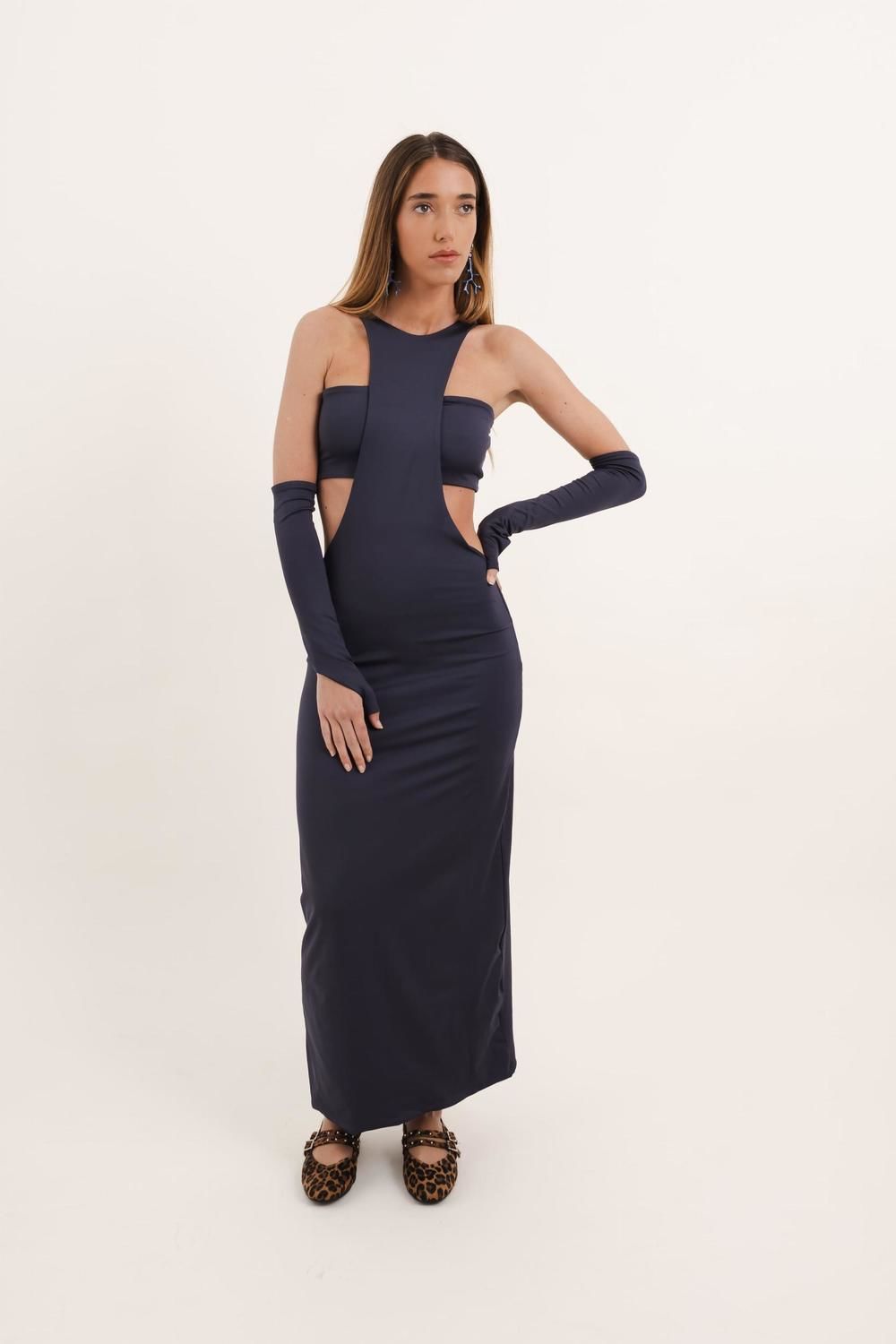 Vestido Amour azul marino l