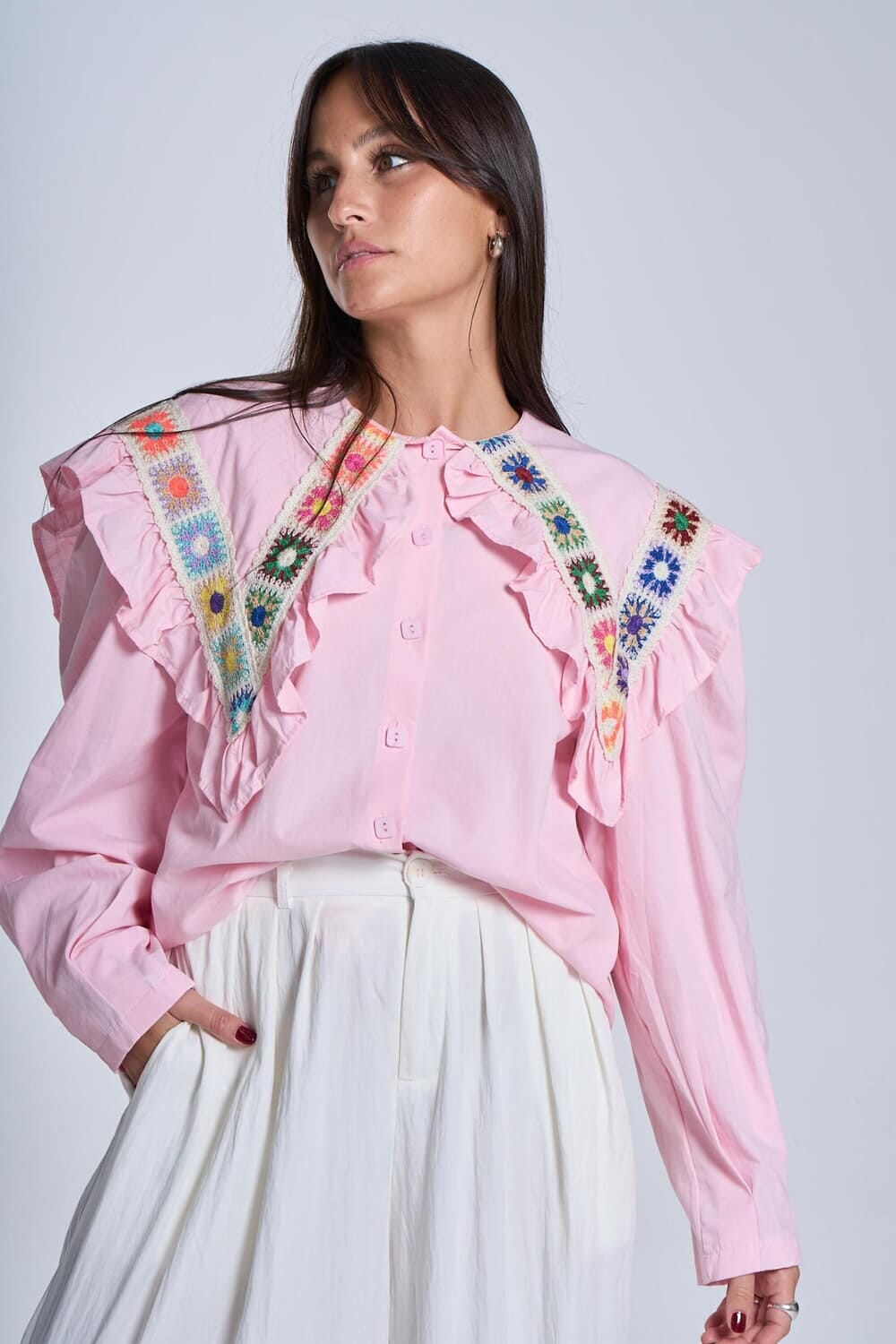 Camisa New Valley rosado talle unico