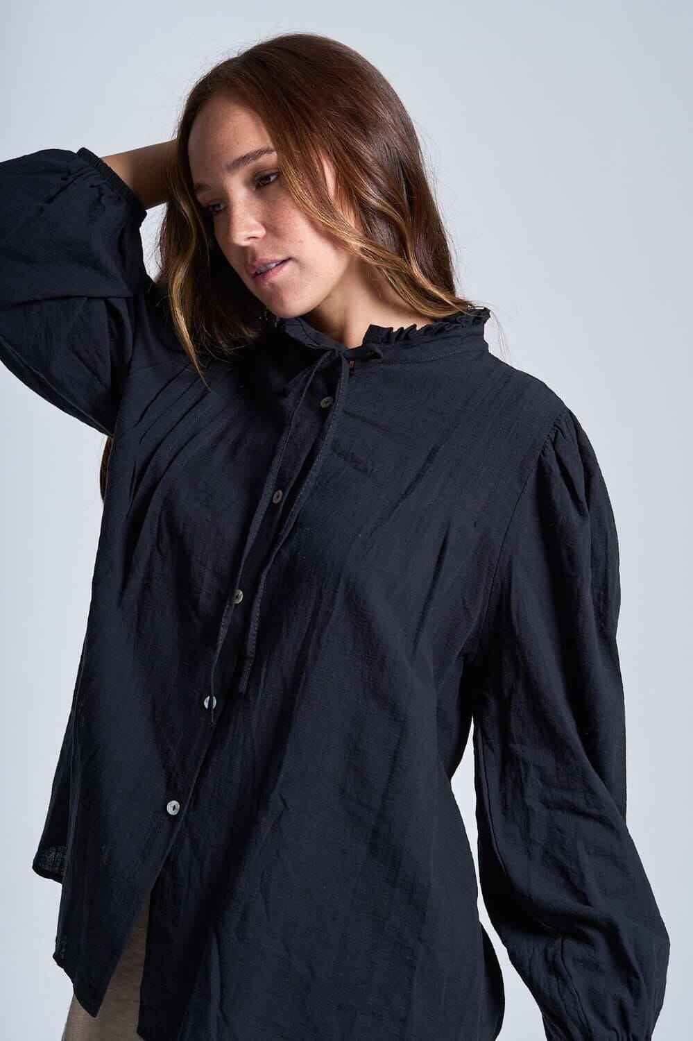 Camisa Tanna negro talle unico