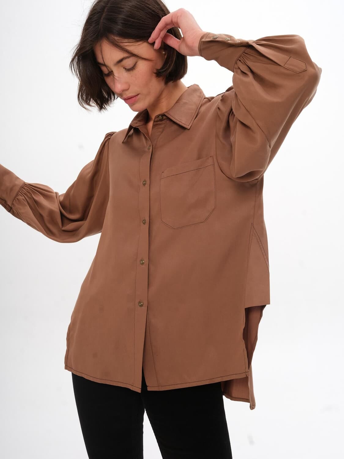 Camisa Twist marron s
