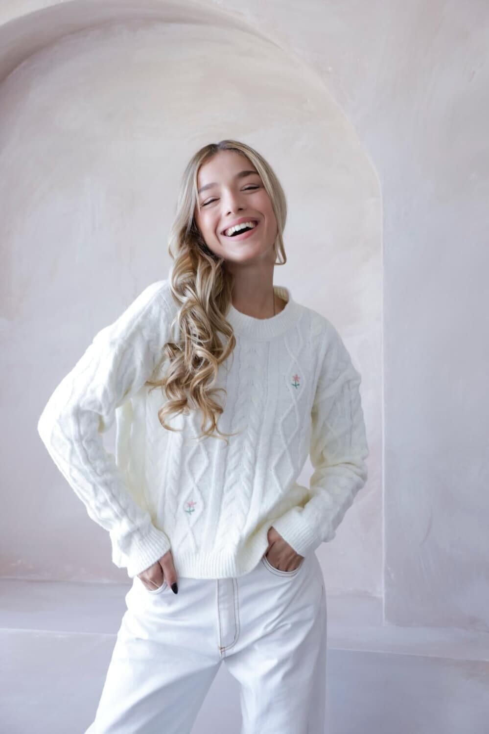 Sweater Serena crudo talle unico