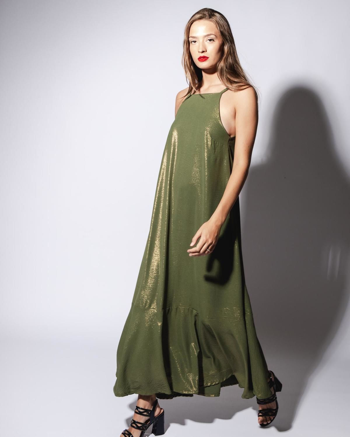 Vestido Primula verde oliva m/l