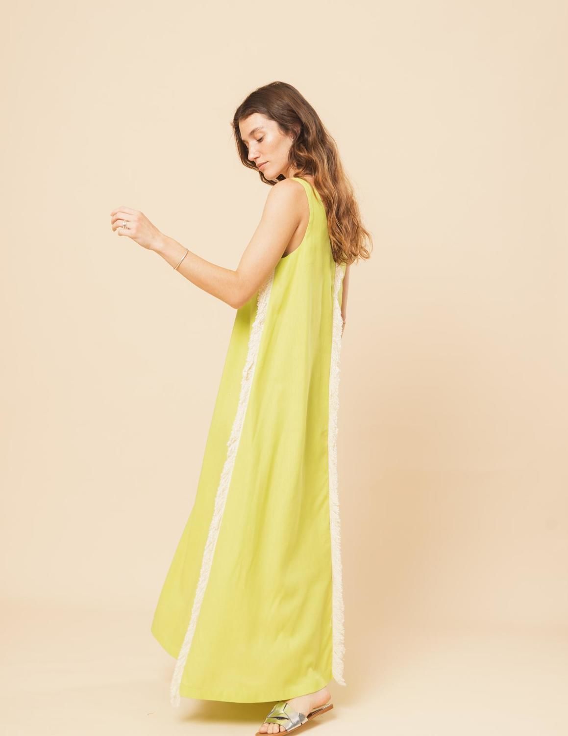 Vestido Zafiro verde lima m/l