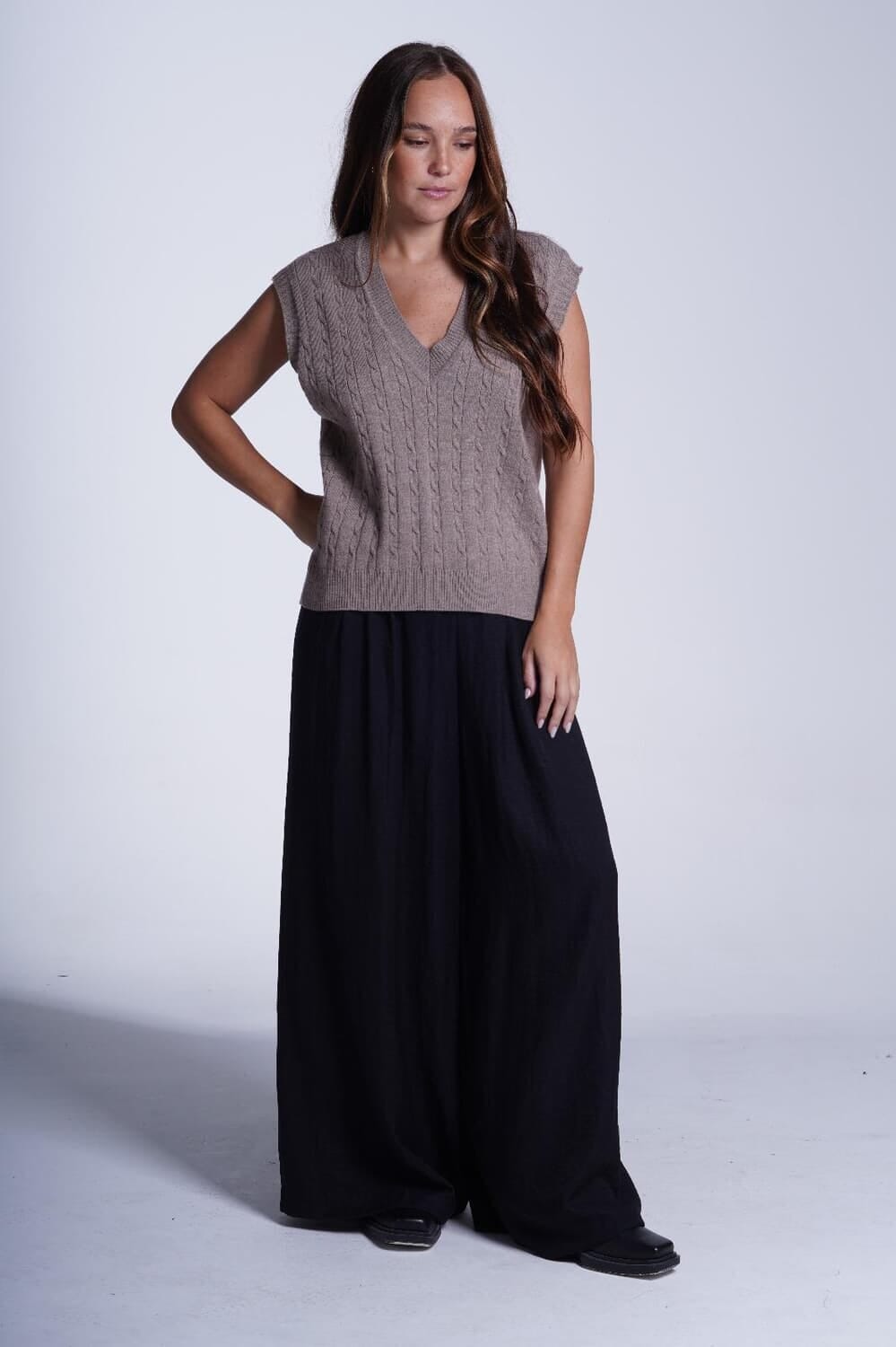 Chaleco Oxford vison talle unico