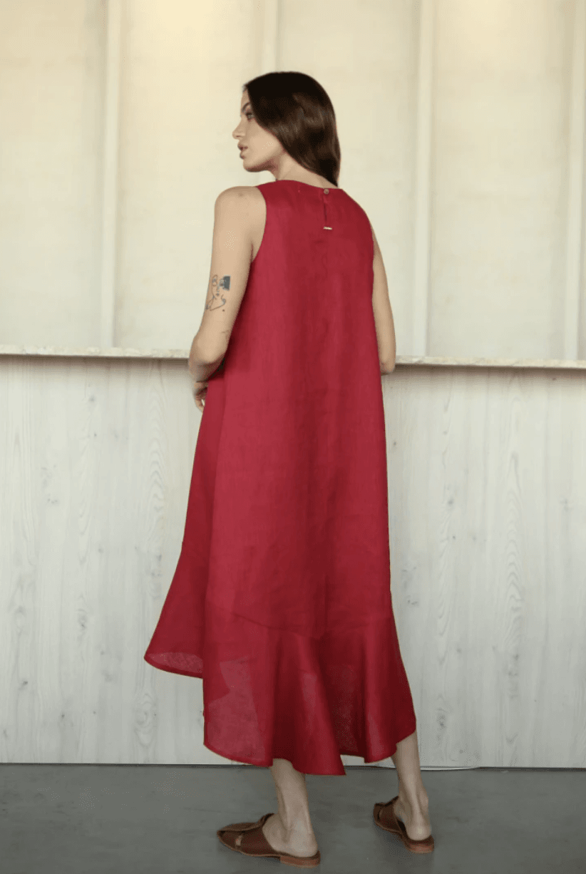 Vestido Folk Long bordo s