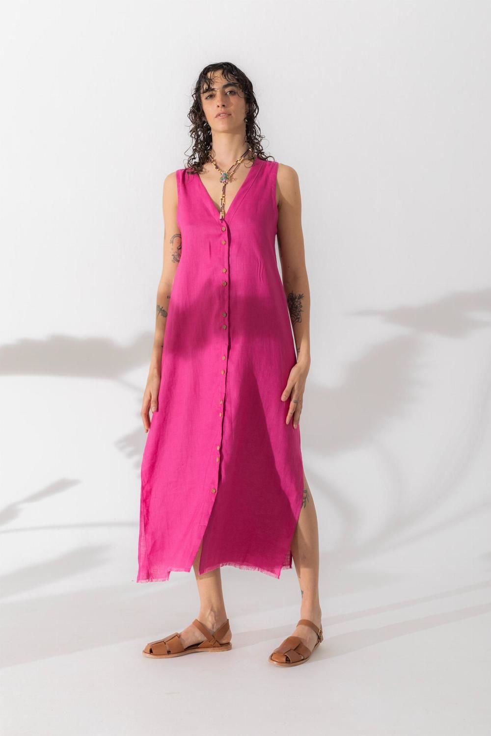 Vestido Vesta fucsia l