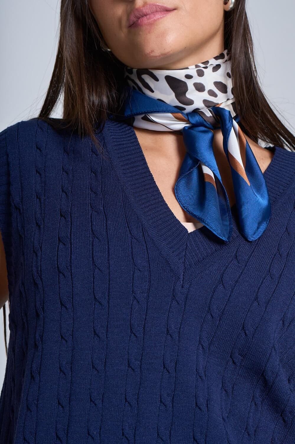 Chaleco Oxford azul talle unico