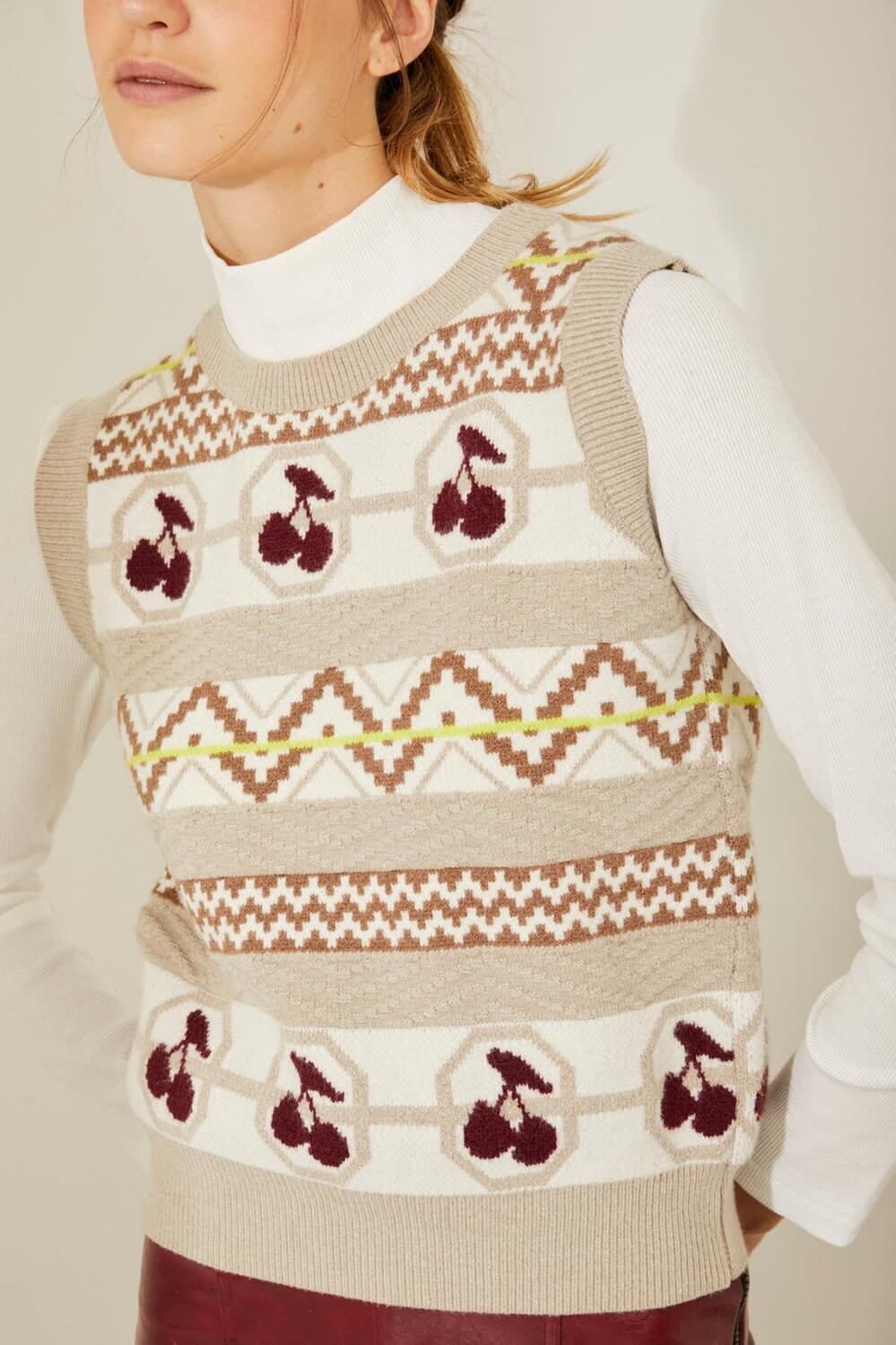 Chaleco Cherry beige s