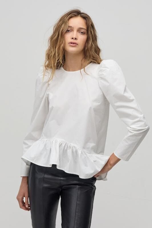 Blusa Chloe en Algodon - Blanca blanco xs