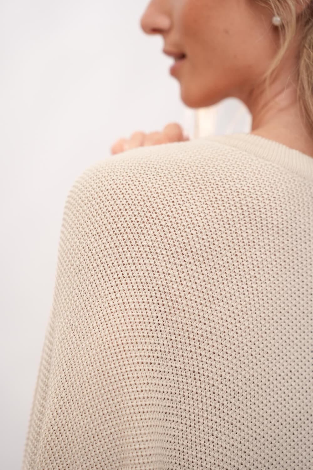 Ruana Senda beige talle unico