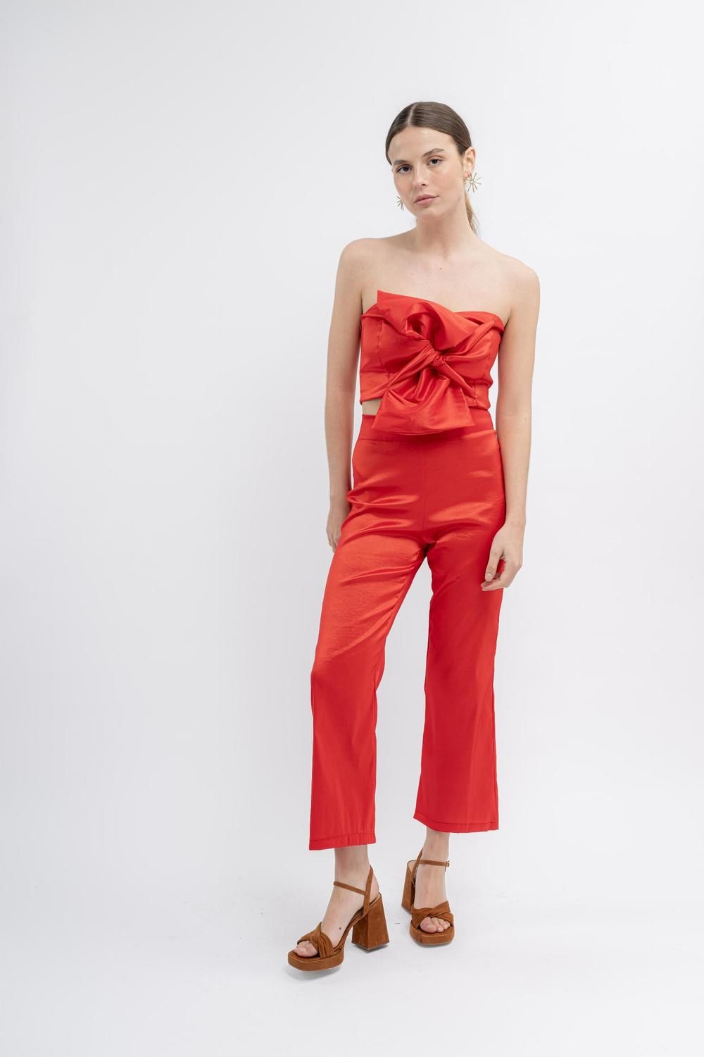 Top Knot rojo l