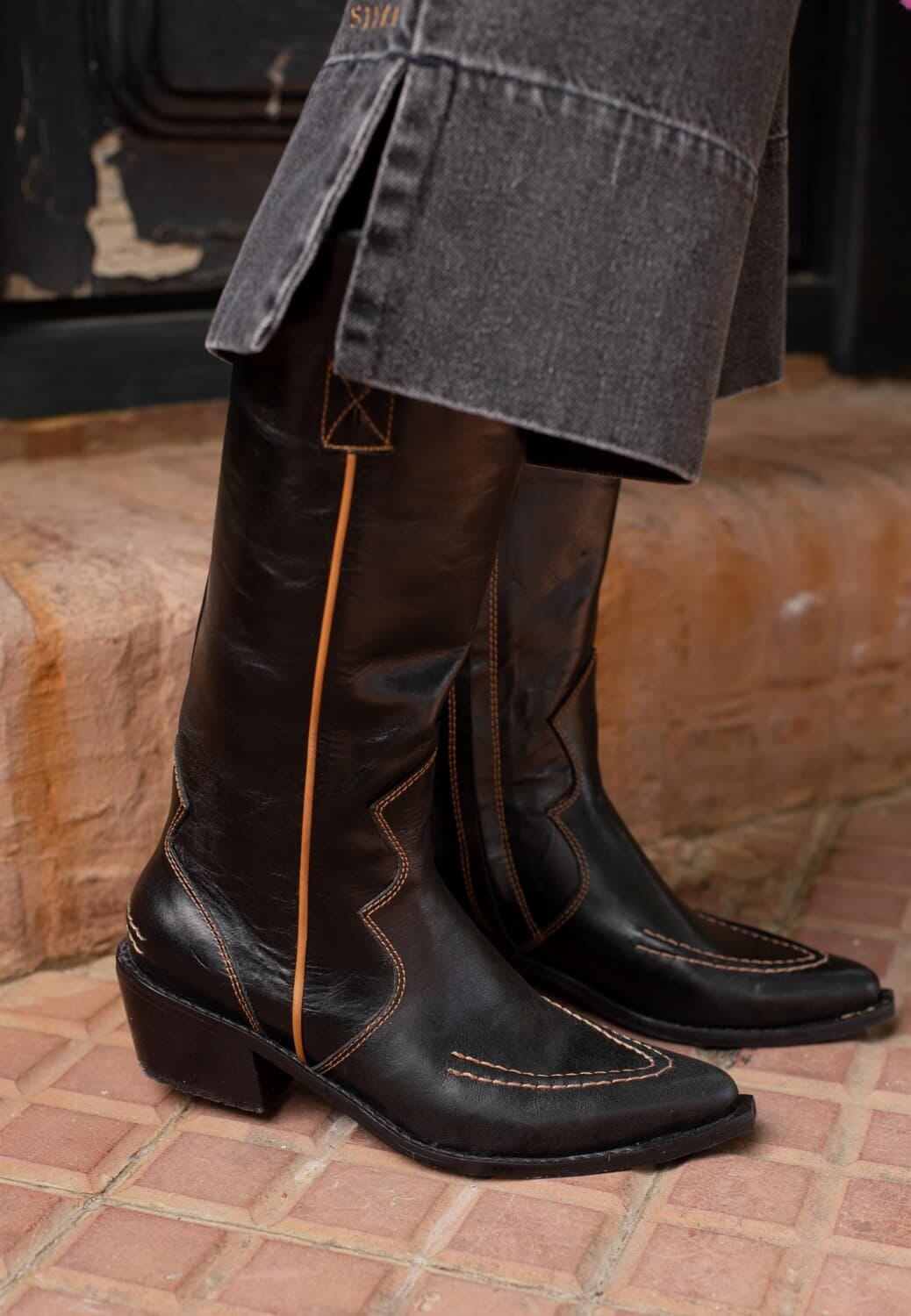 Bota Tejana Pana negro 36
