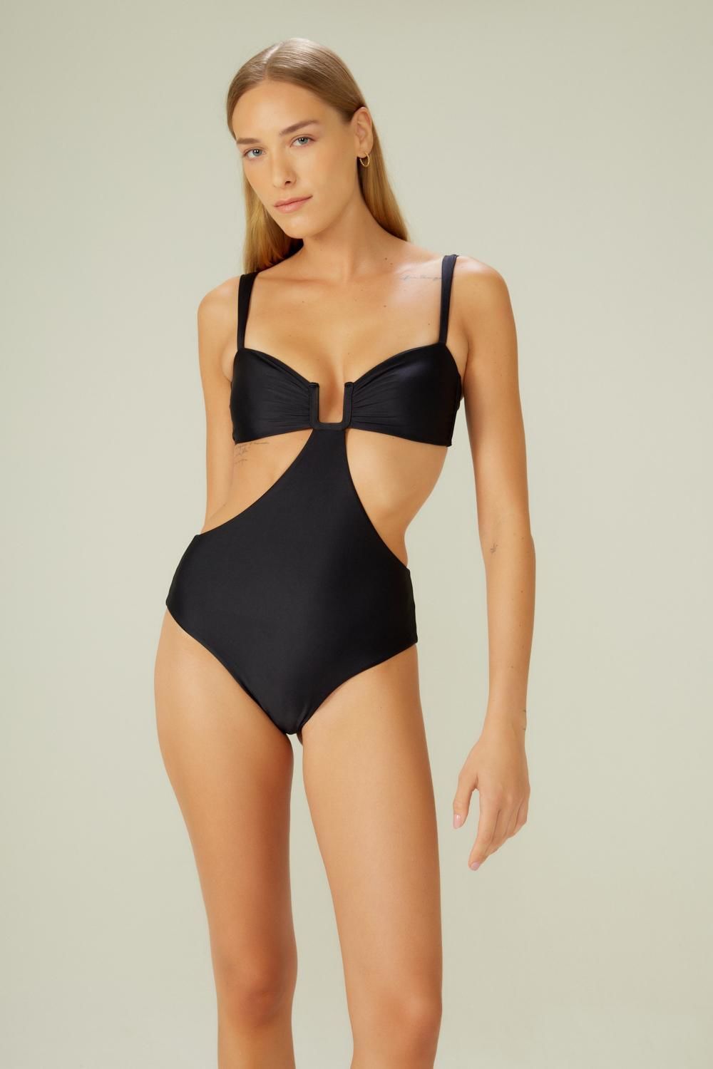 Enteriza Black Cut Out negro m