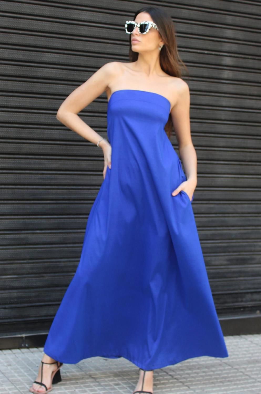 Vestido Dublin azul talle unico