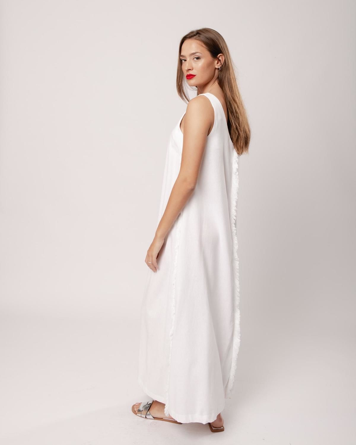 Vestido Zafiro blanco m/l