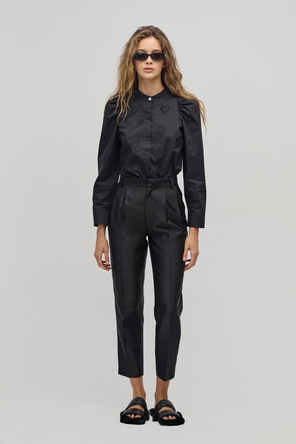 Pantalon Rome en Taffeta - Negro negro xs