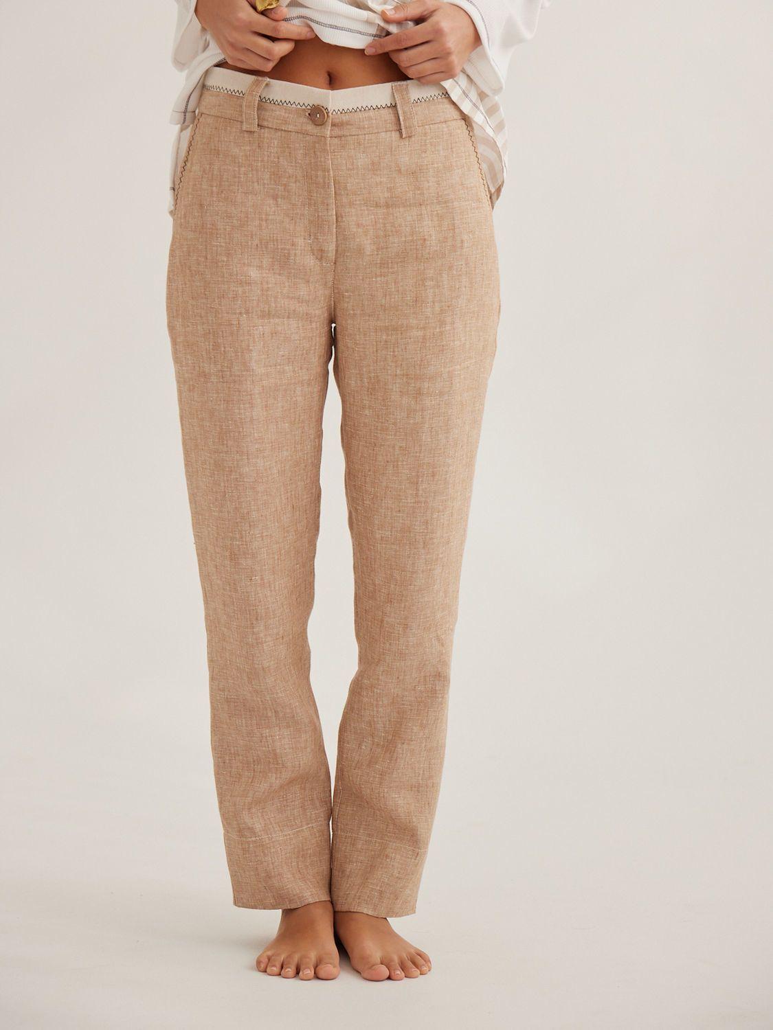 PANTALON CIGARETTE VIEKA beige 0