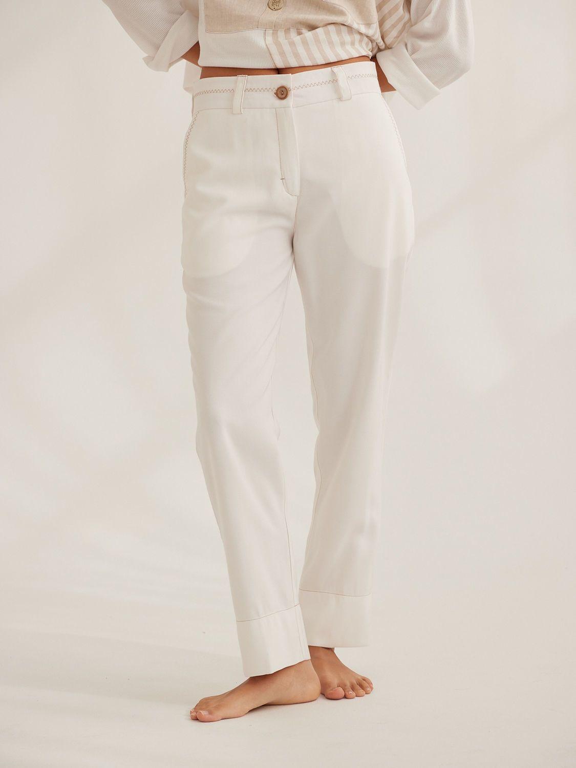 PANTALON CIGARETTE VIEKA blanco 2