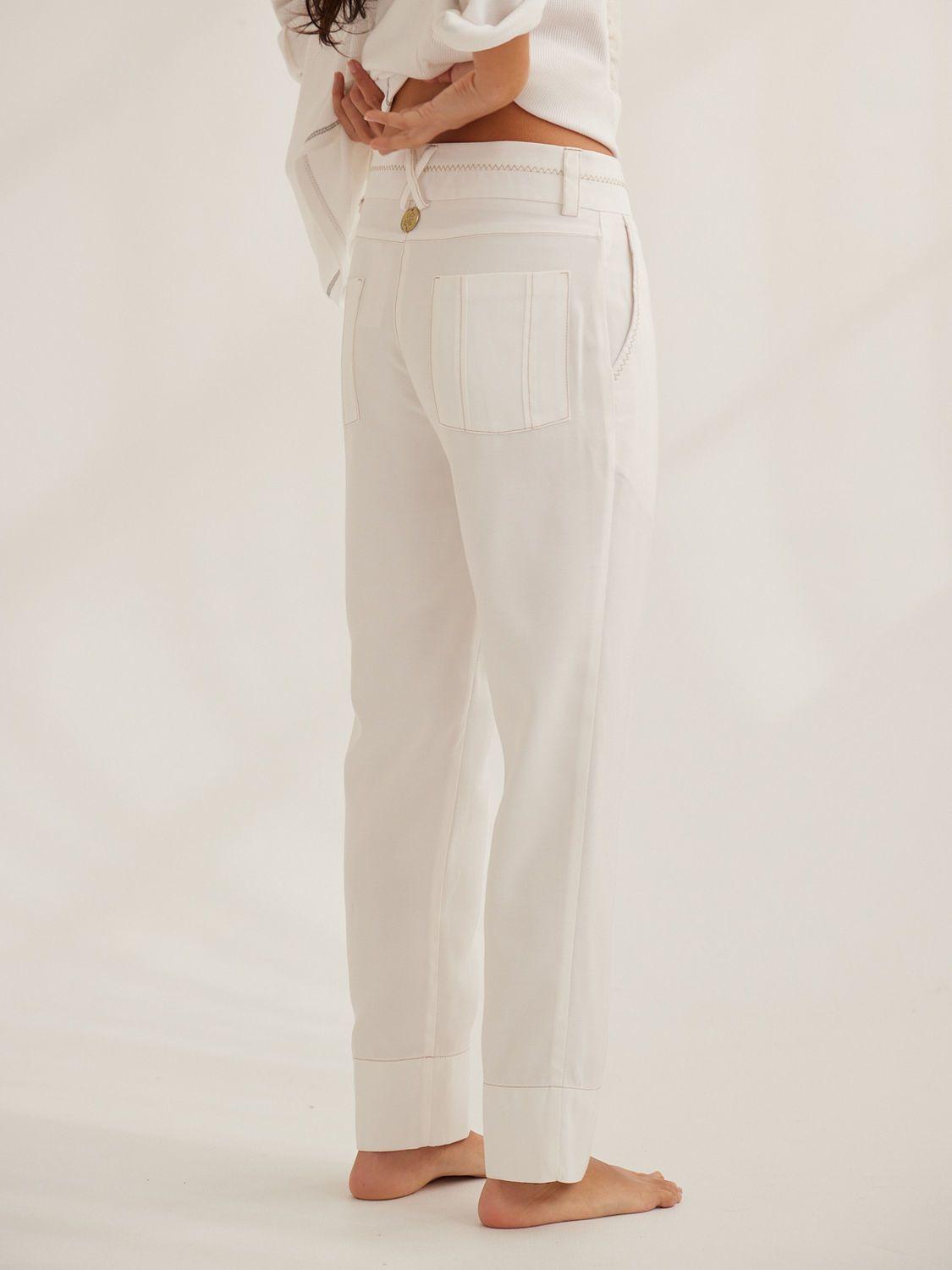 PANTALON CIGARETTE VIEKA blanco 4