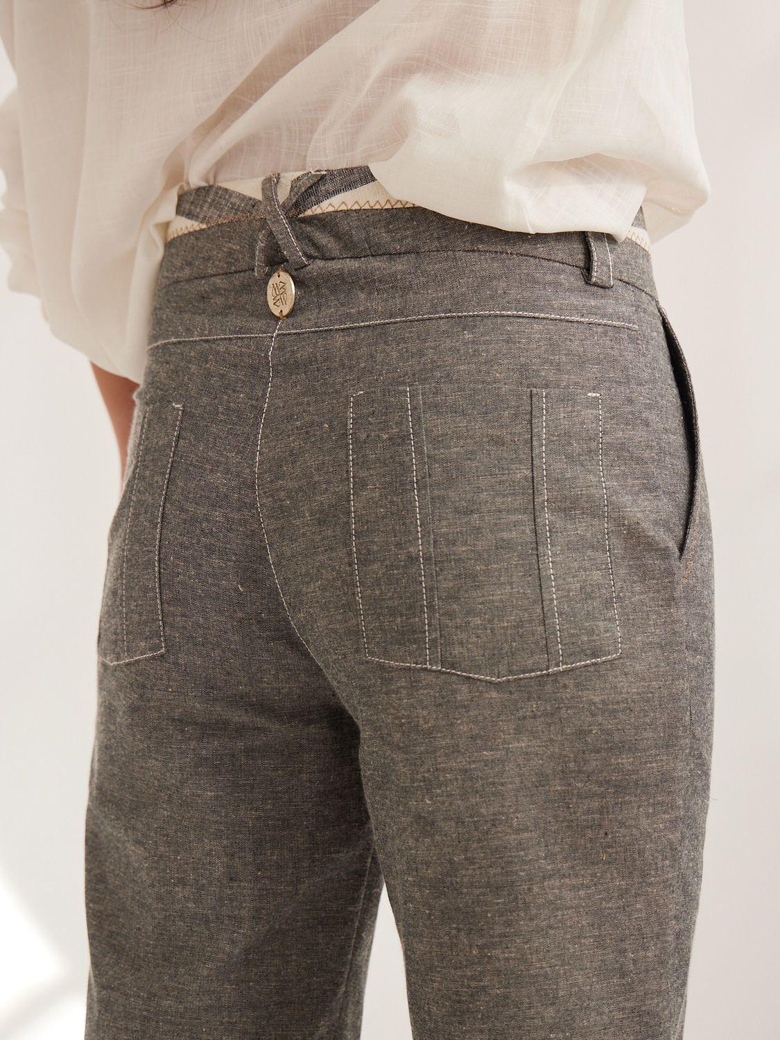 PANTALON CIGARETTE VIEKA gris 1