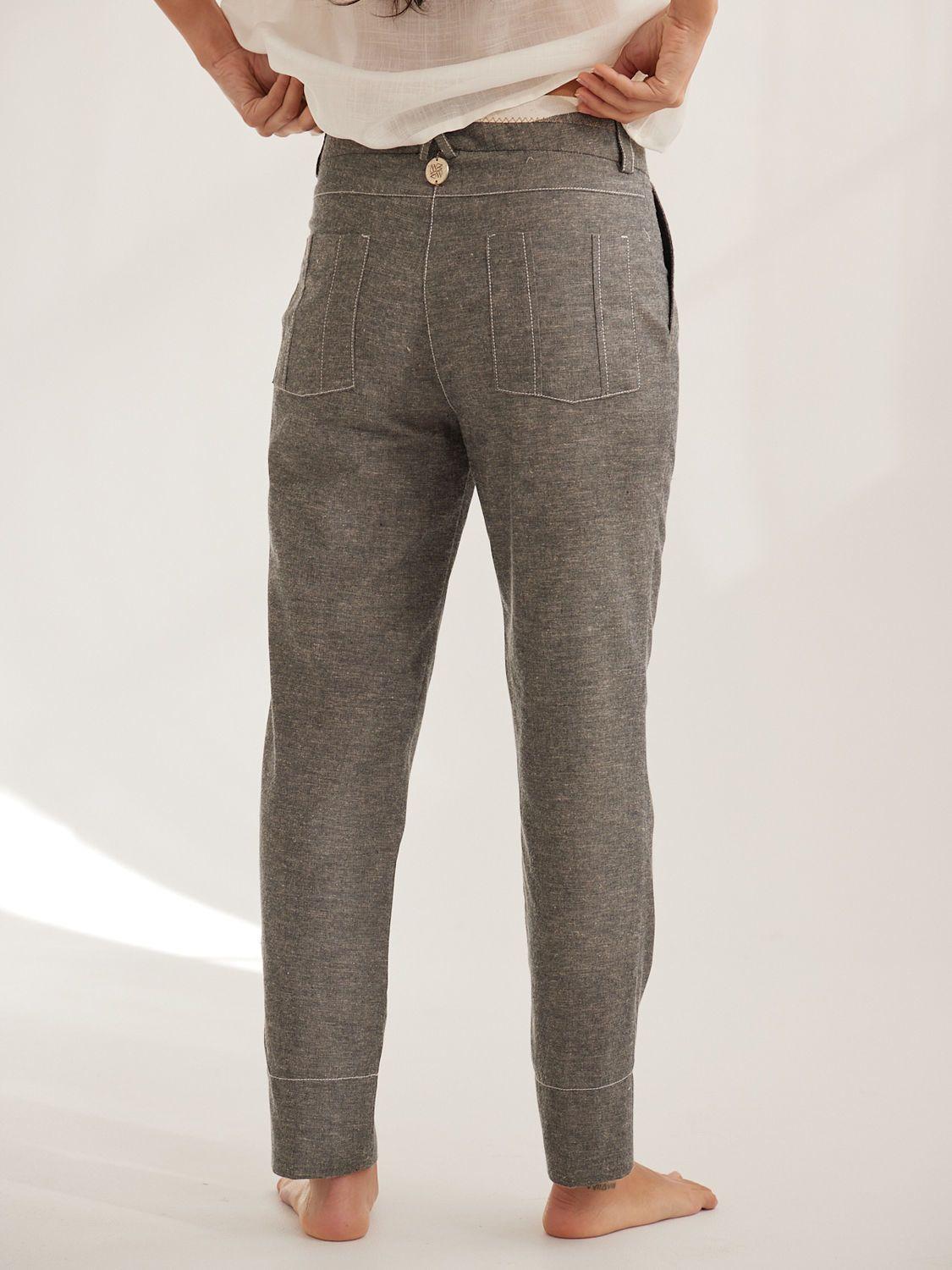 PANTALON CIGARETTE VIEKA gris 2