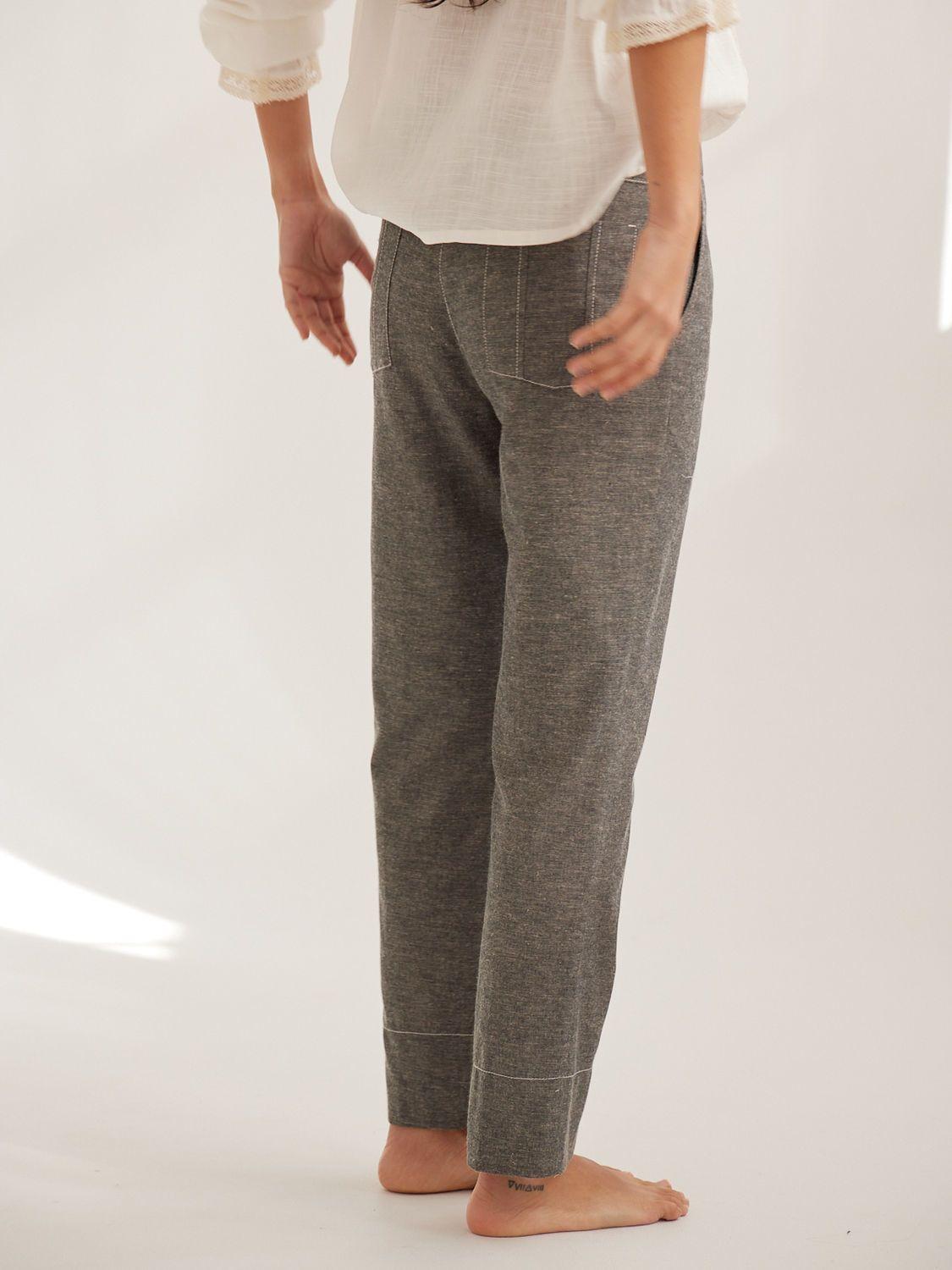 PANTALON CIGARETTE VIEKA gris 3