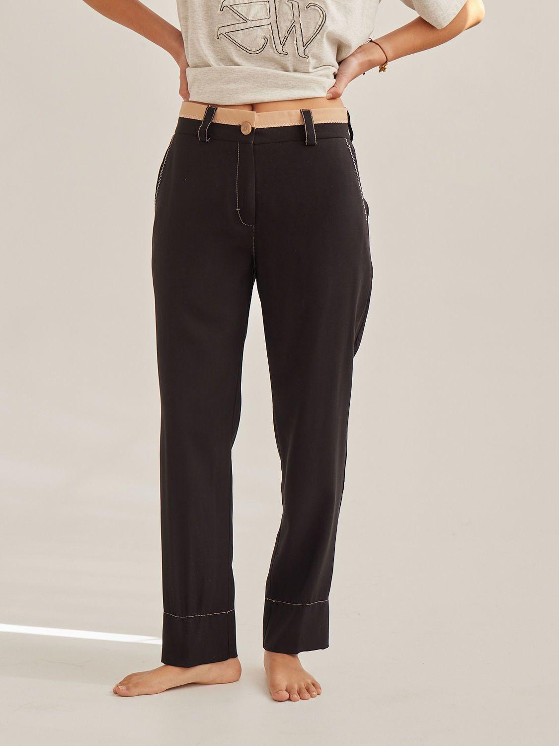 PANTALON CIGARETTE VIEKA negro 0