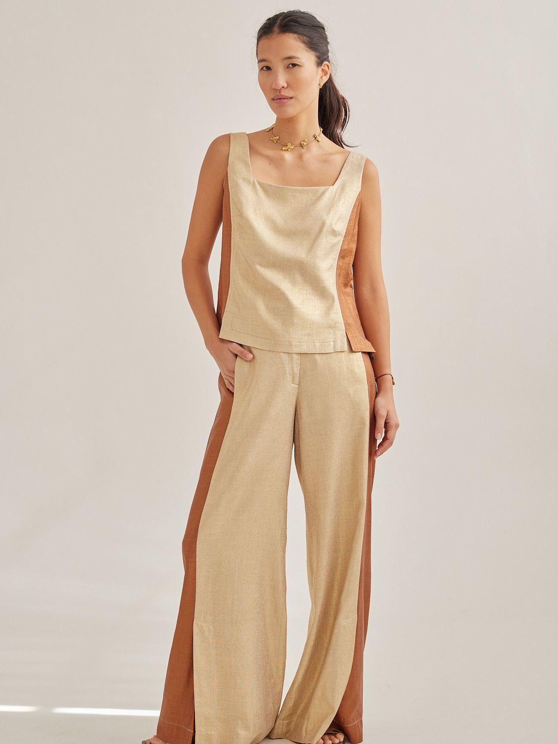 PANTALON NEREA dorado 5