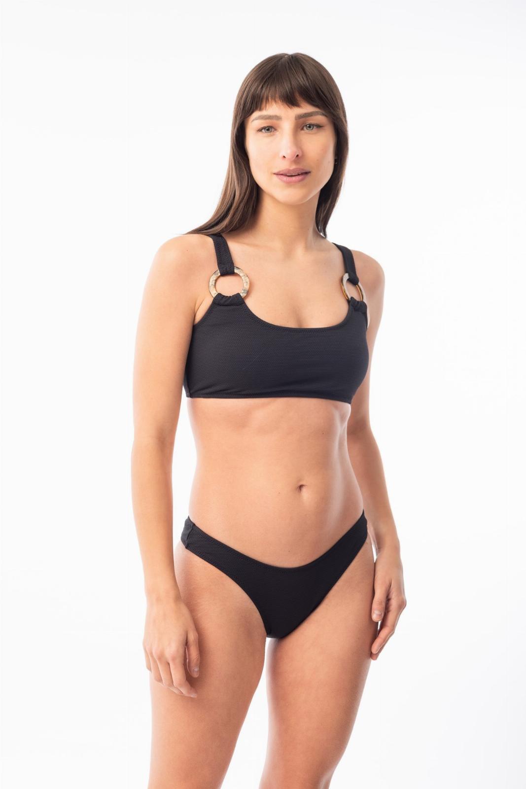 Paraiso- Bikini Top con Argollas negro s