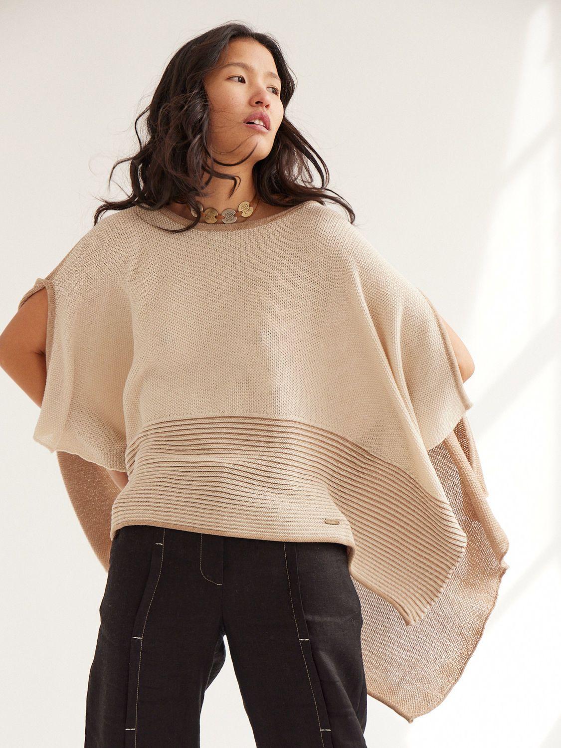 PONCHO KAI beige 1